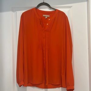 Banana Republic Orange Long Sleeved Blouse size S